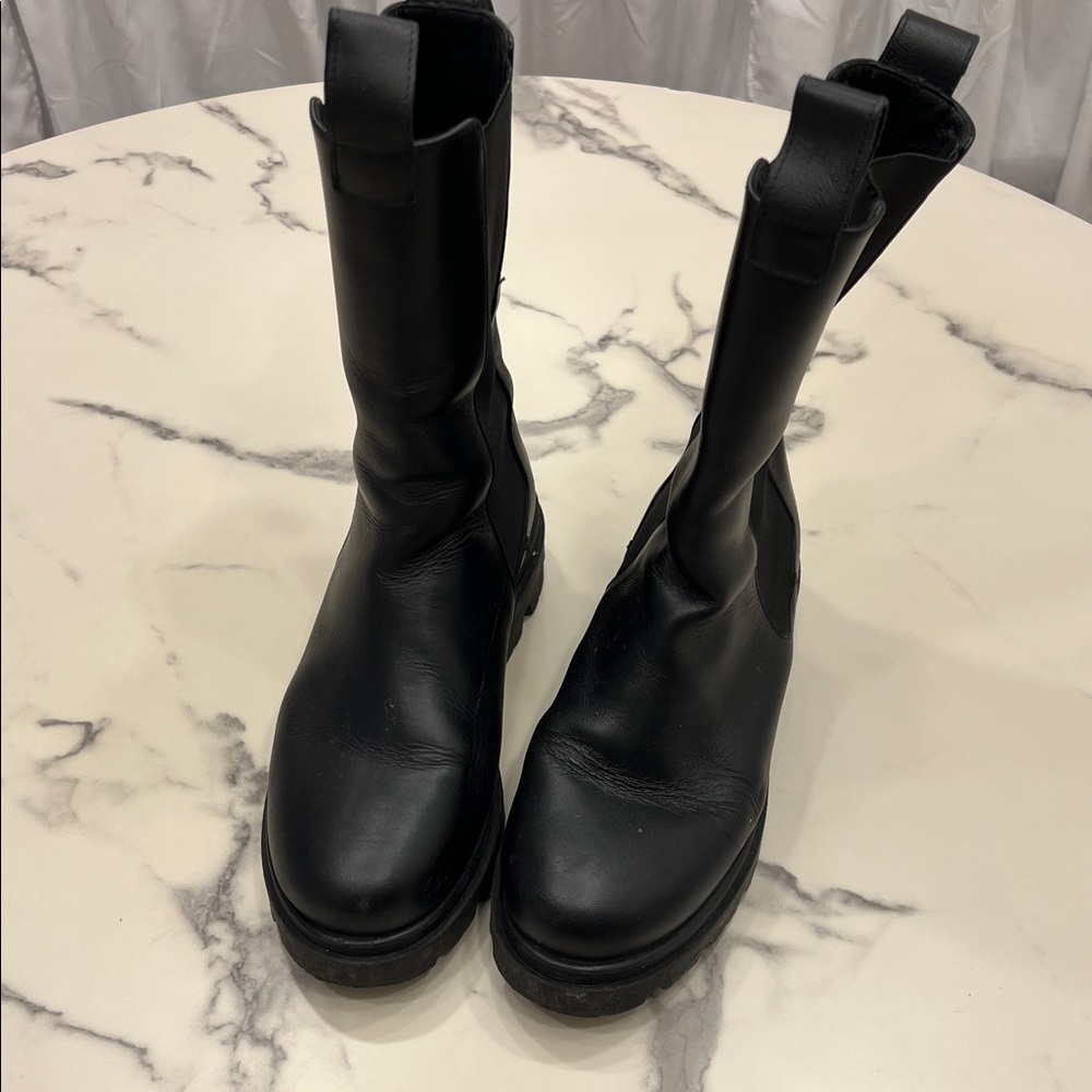 ALOHAS Black Combat Boots